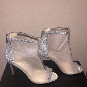 Jessica Simpson Mesh Silver Heels